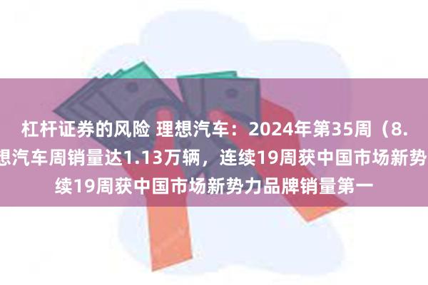 杠杆证券的风险 理想汽车：2024年第35周（8.26-9.