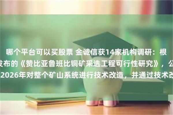 哪个平台可以买股票 金诚信获14家机构调研：根据公司2024